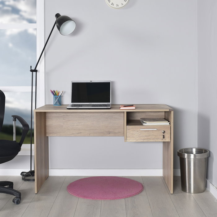 Hanah Home Cms-510-Tt-1 Escritorio de Estudio Nogal Claro